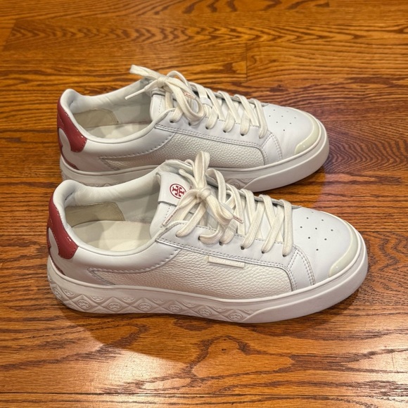 Tory Burch lady bug sneaker size 9.5 washed berry EUC - Picture 1 of 10